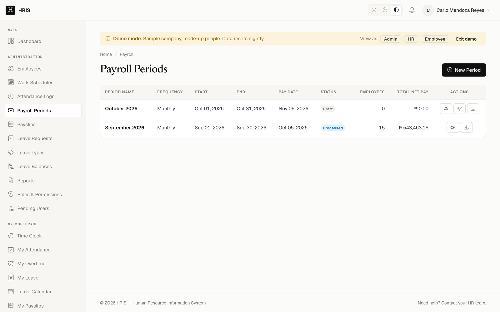 HRIS by PV screenshot 6